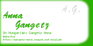 anna gangetz business card